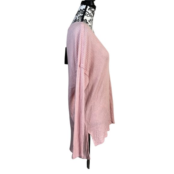 GIBSONLOOK | Women's Pink Thermal V-neck Tunic Medium - Picture 6 of 7